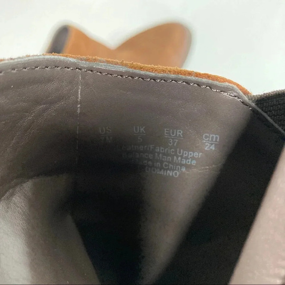 Franco Sarto Brown Suede Leather Ankle Boots Booties Women's 7M - Picture 7 of 7